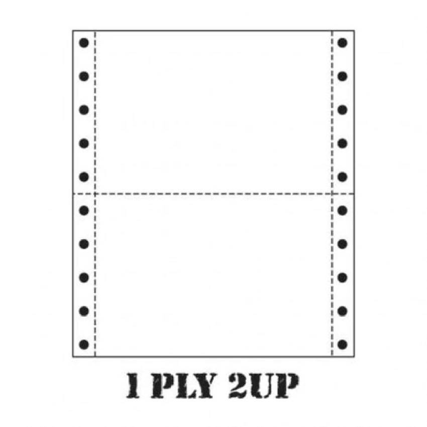 A4 Computer Form 1PLY 2UP (1000 fan x 2up/box)