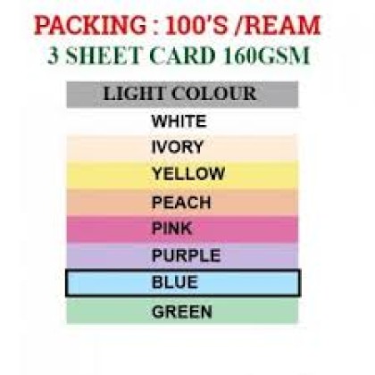 A4 Three Sheet Card 160GM