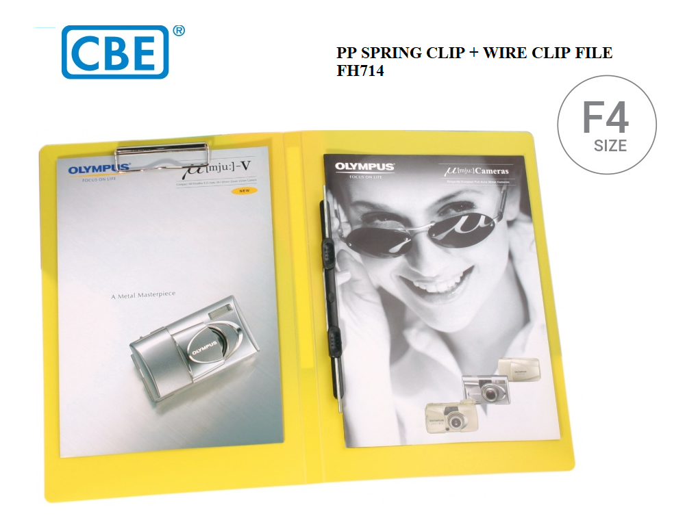 Spring File F4 CBE F4 PP SPRING CLIP + WIRE CLIP FILE FH714